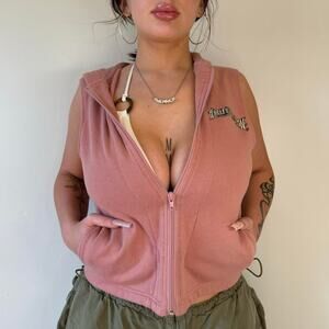 Harley Davidson Vinatge Sleeveless Zip Up